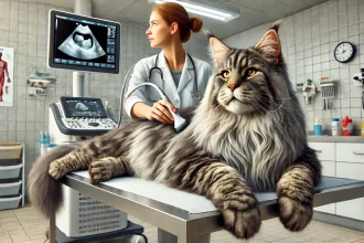 Un gato siendo tratado de cardiomiopatía hipertrófica felina