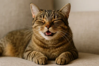 Gato que esta ronroneando como un significado de cada tipo de ronroneo