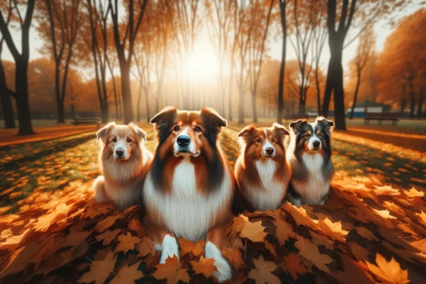 Razas de perros más inteligentes jugando en un parque al aire libre, destacando su agilidad y sociabilidad.